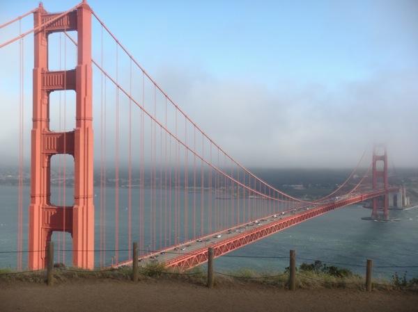 The Golden Gate bridge, from Battery Spencer